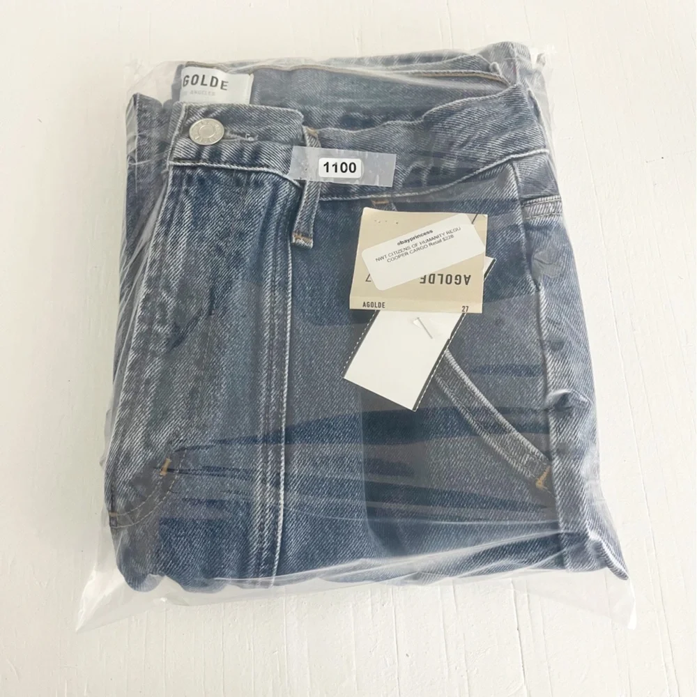 AGOLDE Cooper High Rise Relaxed Fit Cargo Denim Jeans Size 27 NWT Regulation - Picture 10 of 10